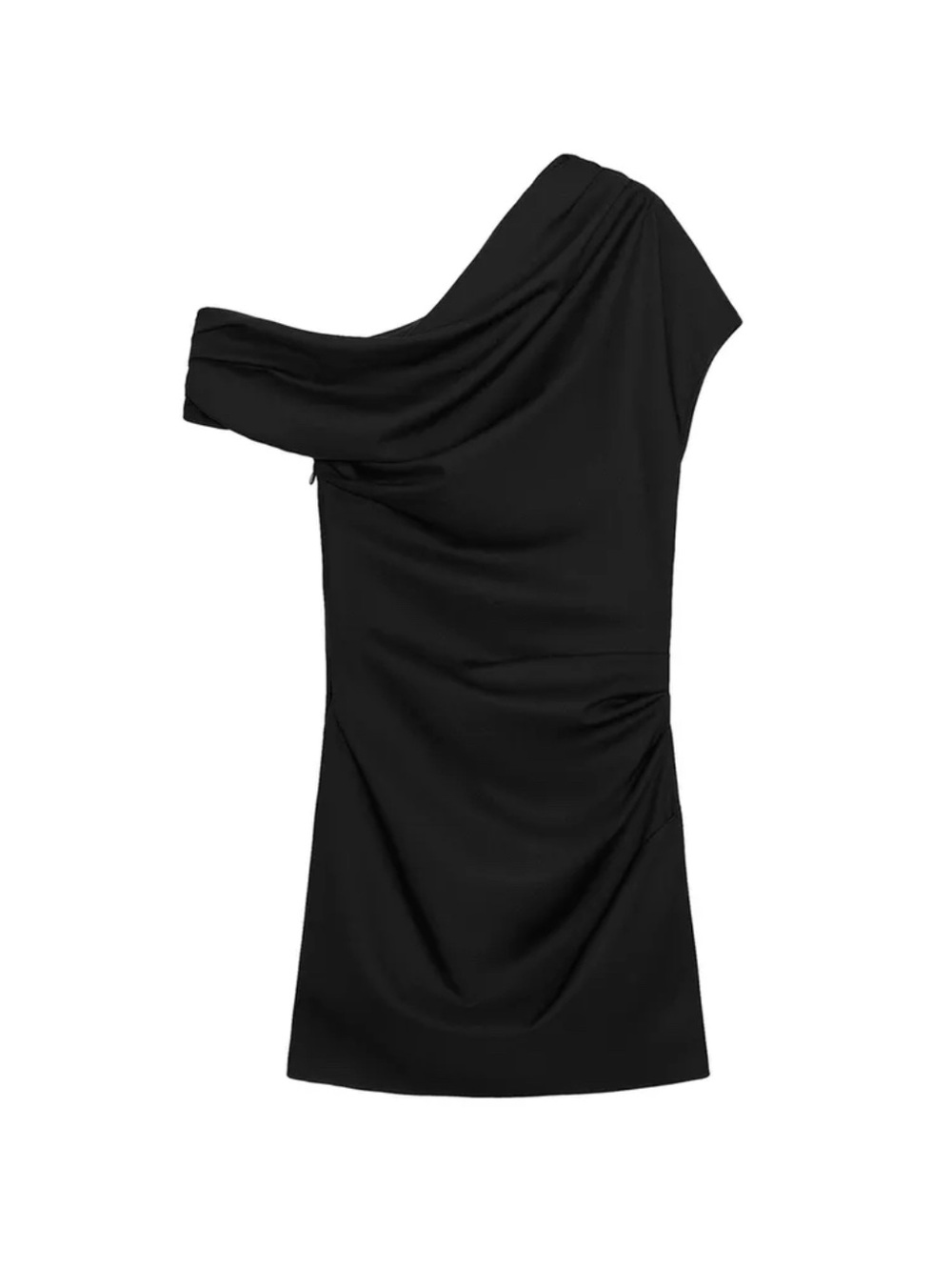 Zara Asymmetrical Black Mini Dress.